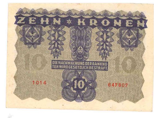 Banconota corone 1922 - 10,