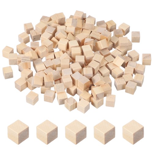 150 pieces natural wood cubes - pieces,