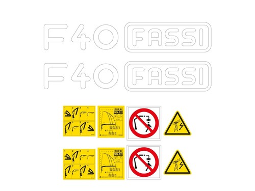 Kit adesivi gru fassi f40 - adesivi,