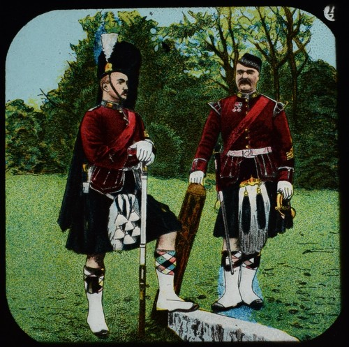 Magic lantern slide scottish - lantern,