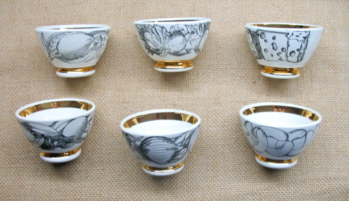 6pc lot fornasetti milano - 6pc,