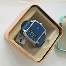 Orologio da uomo Fossil Roulette con cinturino in silicone blu JR1287 Watch