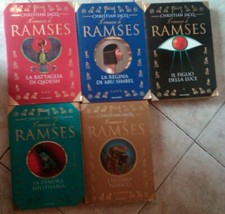 OPERA COMPLETA DI 5 LIBRI DI CHRISTIAN JACQ ,I ROMANZI DI RAMSES