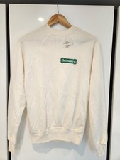 Maglione pullover girocollo vintage Heineken anni 90 etichetta carta panna piccolo 