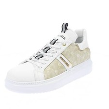 Cafe' Noir Sneakers In Pelle E Tessuto Suola Oversize Beige - Donna Scarpe