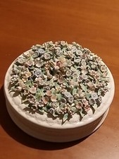 Ceramica capodimonte stupendo porta gioie anni "30 diametro 18 cm altezza 5 cm