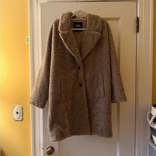 Zara textured teddy trench - zara,