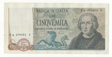 5000 LIRE COLOMBO II TIPO DECR
