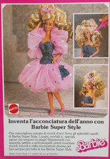 Pubblicità Advertising Werbung Italian Clipping 1989 MATTEL BARBIE SUPER STYLE.