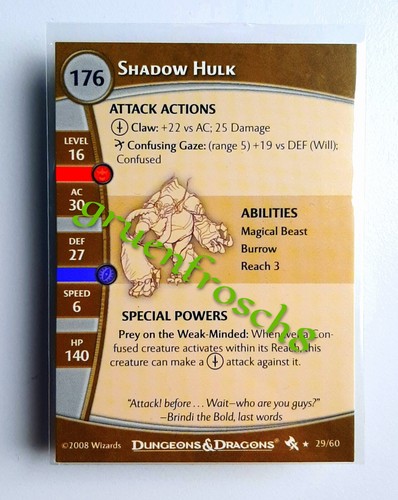 Shadow hulk epic rare - ►shadow,