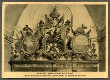 TORINO - SANTUARIO DELLA CONSOLATA - MOBILE SACRESTIA E DIPINTO MONCALVO - 1952