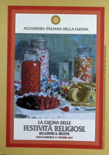 la cucina delle festività religiose relazioni e ricette accademia italiana libro