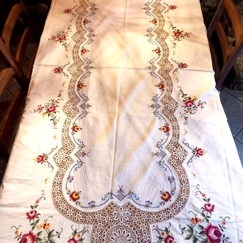 Tovaglia vintage ricamo - , a