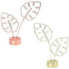  2PCS Porta Memo a Forma di Foglia - Porta Numeri da Tavolo Segnaposto per