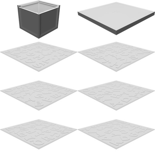 Scatola puzzle parola - scatola, a