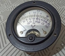 Voltimetro In Bachelite Da Incasso Per Stazione RADIO Radioamatore HF UHF  Nuovo