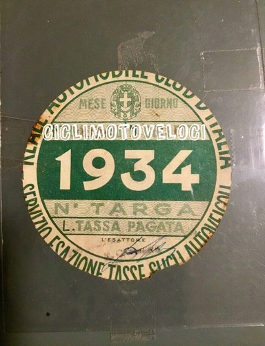 Bollo raci 1934 tassa - 1934,