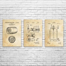 Brewing Patent Wall Art Set di