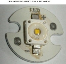 Power Led 3W Bianco Neutro 4000K  200 Lumen 500mA Piastra Dissipatore Inclusa 