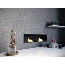 Camino bioetanolo  incasso Modello Plenix 89x27 con vetro 2 bruciatori regolabil