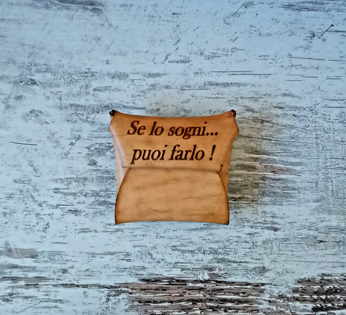 Portamonete cuoio artigianale - portamonete,