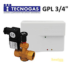 Kit sicurezza gas GPL Rivelatore fughe gas completo con elettrovalvola 3/4 N.A.