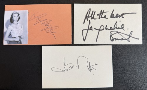 Lotto 3x5 carte - , autografe