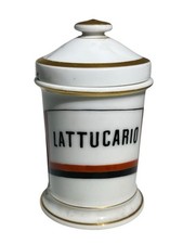 Antico barattolo vaso porcellana farmacia ottocento Ginori lattucario