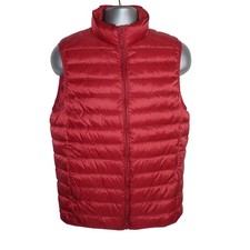 Uniqlo Down Vest Mens M Rust