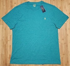 Polo Ralph Lauren camicia uomo taglia XL verde erica personalizzata slim fit maglietta girocollo