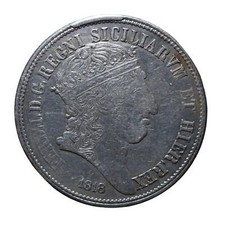 Piastra da 120 Grana 1818 I tipo - Napoli - Ferdinando I di Borbone - qBB