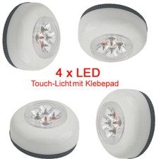 4 x LED luce touch BIANCO pad