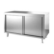 Tavolo in Acciaio Inox Aisi 304 cm 100x70x85/90h Armadiato Cucina Professionale