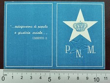 TESSERA 1954 PNM PARTITO