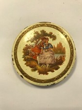 32 PORTACIPRIA SMALTATO VINTAGE IN METALLO DORATO