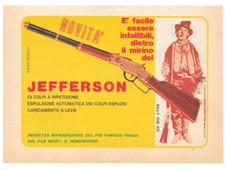 Pubblicità anni 70 Jefferson fucile riproduzione Winchester Edison giocattoli 