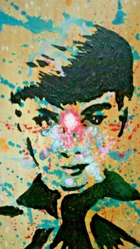 Audrey hepburn painting - hepburn, on