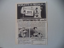 advertising Pubblicità 1965 MACCHINA PER CUCIRE BORLETTI 1102 LUSSO