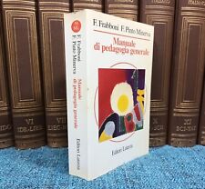 Pinto Minerva - Manuale di pedagogia generale - I ed. 1994 ISBN 8842045640