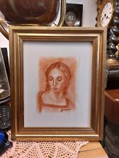 ARTURO BONANOMI LECCO 1920 - 2010 RITRATTO RAGAZZA MATITA SANGUIGNA SU CARTA