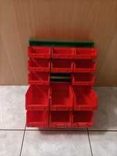 Pannello Da Parete Con 15 Box Portautensili Contenitori Attrezzi Officina Garage