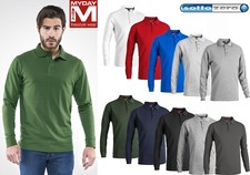 Polo manica lunga Uomo 100% Cotone Piquet  Casual E Lavoro MYDAY Taglie Forti SC