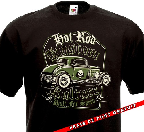 Tee shirt hot rod kustom - tee,