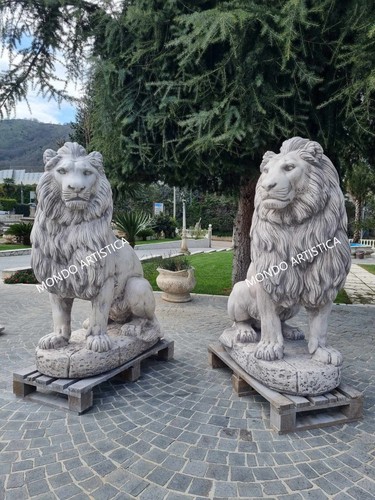 Leoni coppia statue grandi - di,
