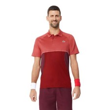 Polo Lacoste Sport Novak Djokovic Ultra-Dry Uomo Rosa Rosso