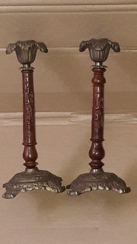 Coppia antichi candelabri - antichi, in