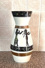 🏺 Vaso Carraresi Sesto Fiorentino dipinto a mano con decorazioni antico Egitto