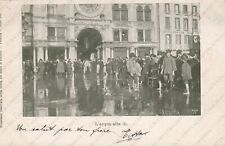 VENEZIA Piazza S. Marco Orologio L’acqua alta Hotel Pension Belle Vue Cartolina