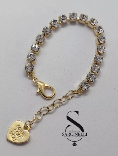 Bracciale tennis donna strass - bracciale,