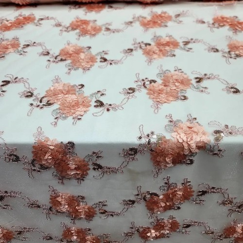 Blush pizzo ricamo - 3d, floreale